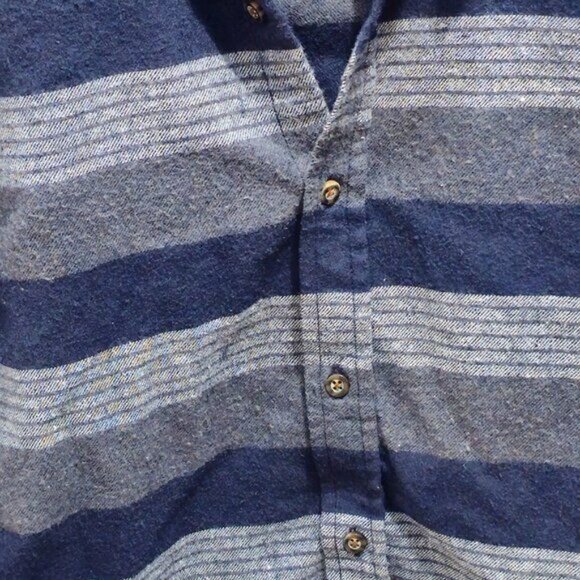 VSTR Men's/Adult Lightweight Flannel Jacket Hoodie - Large - Blue/Gray - Picture 5 of 15